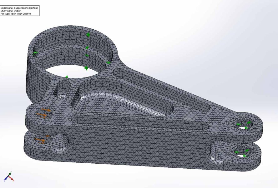 Rear Rocker FEA mesh